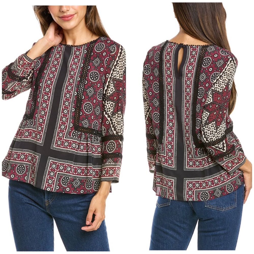 EUC Sea New York Ezri Silk-blend Blouse, size 2